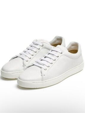 Rag & Bone Kent Lace-Up Sneakers in white leather size 39